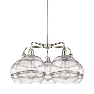 A thumbnail of the Innovations Lighting 516-5CR-18-28 Rochester Chandelier Polished Nickel / Clear