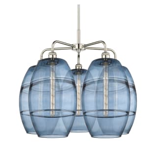 A thumbnail of the Innovations Lighting 516-5CR-24-28 Vaz Chandelier Polished Nickel / Blue