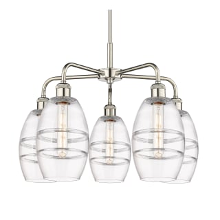 A thumbnail of the Innovations Lighting 516-5CR-14-24 Vaz Chandelier Polished Nickel / Clear