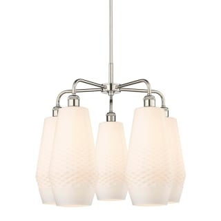 A thumbnail of the Innovations Lighting 516-5CR-22-25 Windham Chandelier Polished Nickel / White