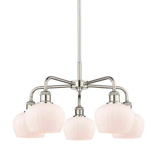 A thumbnail of the Innovations Lighting 516-5CR-14-25 Fenton Chandelier Polished Nickel / Matte White