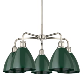 A thumbnail of the Innovations Lighting 516-5CR-16-26 Ballston Dome Chandelier Polished Nickel / Green