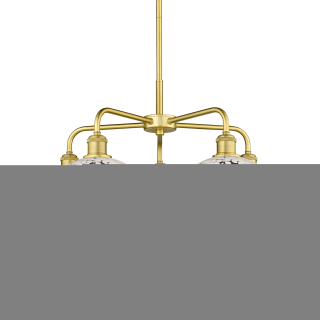 A thumbnail of the Innovations Lighting 516-5C-18-28-White Mouchette-Indoor Chandelier Satin Gold / White Mouchette