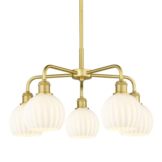 A thumbnail of the Innovations Lighting 516-5C-14-24-White Venetian-Indoor Chandelier Satin Gold / White Venetian