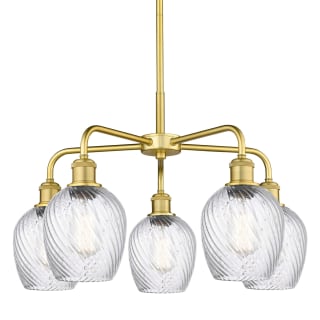 A thumbnail of the Innovations Lighting 516-5CR-15-23 Salina Chandelier Satin Gold / Clear Spiral Fluted