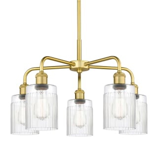 A thumbnail of the Innovations Lighting 516-5CR-15-23 Hadley Chandelier Satin Gold / Clear