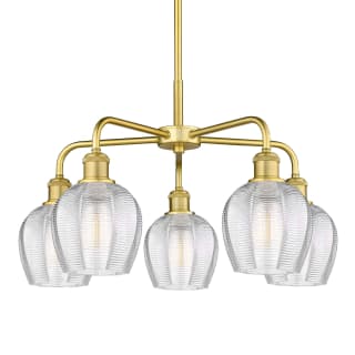 A thumbnail of the Innovations Lighting 516-5CR-15-24 Norfolk Chandelier Satin Gold / Clear