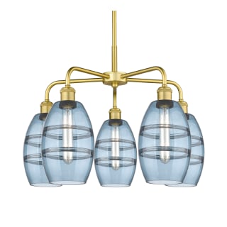 A thumbnail of the Innovations Lighting 516-5CR-14-24 Vaz Chandelier Satin Gold / Blue