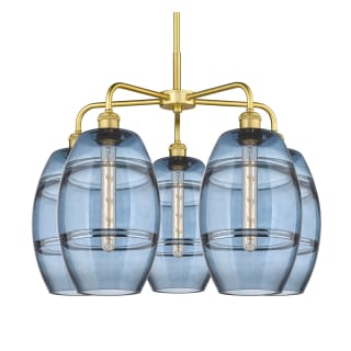 A thumbnail of the Innovations Lighting 516-5CR-15-26 Vaz Chandelier Satin Gold / Blue