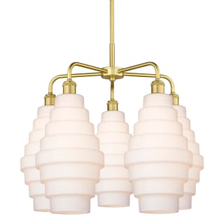 A thumbnail of the Innovations Lighting 516-5CR-23-26 Cascade Chandelier Satin Gold / White