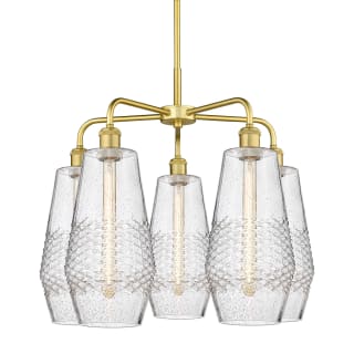 A thumbnail of the Innovations Lighting 516-5CR-22-25 Windham Chandelier Satin Gold / Seedy