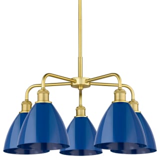 A thumbnail of the Innovations Lighting 516-5CR-16-26 Ballston Dome Chandelier Satin Gold / Blue