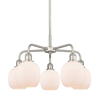 A thumbnail of the Innovations Lighting 516-5CR-15-24 Belfast Chandelier Satin Nickel / Matte White