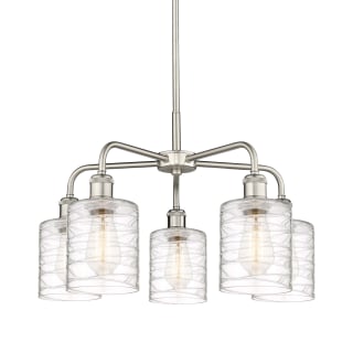 A thumbnail of the Innovations Lighting 516-5CR-15-23 Cobbleskill Chandelier Satin Nickel / Deco Swirl