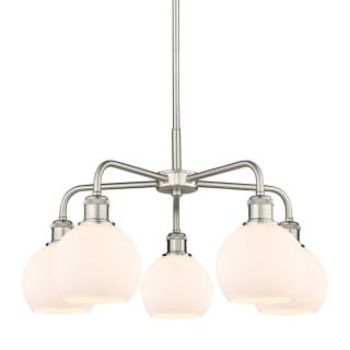 A thumbnail of the Innovations Lighting 516-5CR-15-24 Athens Chandelier Satin Nickel / Matte White