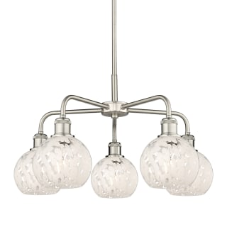 A thumbnail of the Innovations Lighting 516-5C-14-24-White Mouchette-Indoor Chandelier Satin Nickel / White Mouchette