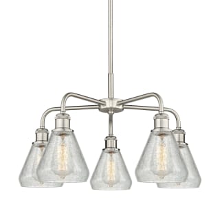 A thumbnail of the Innovations Lighting 516-5CR-15-24 Conesus Chandelier Satin Nickel / Clear Crackle