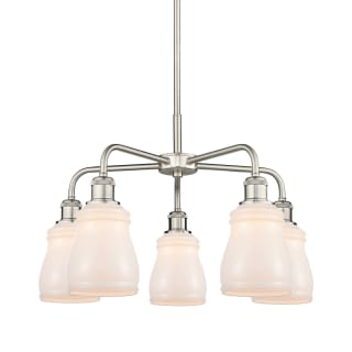 A thumbnail of the Innovations Lighting 516-5CR-15-23 Ellery Chandelier Satin Nickel / White