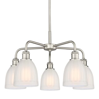 A thumbnail of the Innovations Lighting 516-5CR-15-24 Brookfield Chandelier Satin Nickel / White