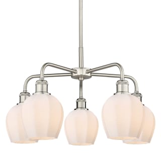 A thumbnail of the Innovations Lighting 516-5CR-15-24 Norfolk Chandelier Satin Nickel / Matte White