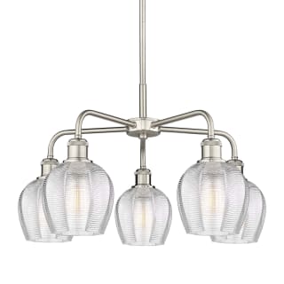 A thumbnail of the Innovations Lighting 516-5CR-15-24 Norfolk Chandelier Satin Nickel / Clear