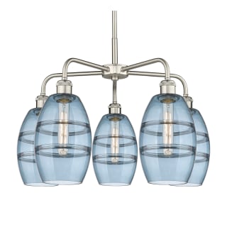 A thumbnail of the Innovations Lighting 516-5CR-14-24 Vaz Chandelier Satin Nickel / Blue