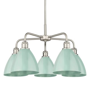 A thumbnail of the Innovations Lighting 516-5CR-16-26 Ballston Dome Chandelier Satin Nickel / Seafoam