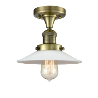A thumbnail of the Innovations Lighting 517-1CH Halophane Antique Brass / Matte White