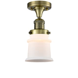 A thumbnail of the Innovations Lighting 517-1CH Small Canton Antique Brass / Matte White Cased
