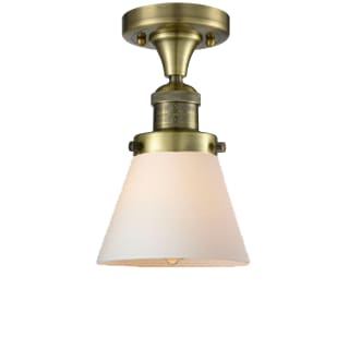 A thumbnail of the Innovations Lighting 517-1CH / Small Cone Antique Brass / Matte White Cased