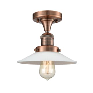 A thumbnail of the Innovations Lighting 517-1CH Halophane Antique Copper / Matte White