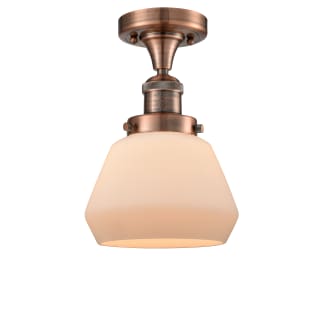 A thumbnail of the Innovations Lighting 517-1CH Fulton Antique Copper / Matte White Cased