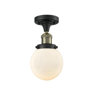 A thumbnail of the Innovations Lighting 517-1CH-6 Beacon Black Antique Brass / Matte White Cased