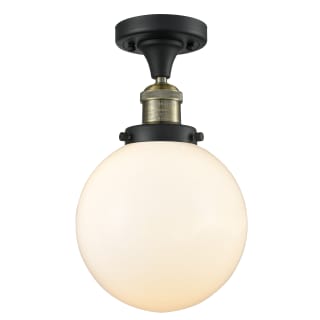 A thumbnail of the Innovations Lighting 517-1CH-8 Beacon Black Antique Brass / Matte White Cased