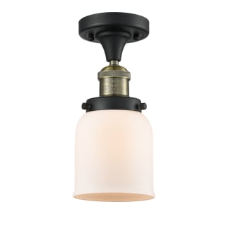A thumbnail of the Innovations Lighting 517-1CH Small Bell Black Antique Brass / Matte White Cased