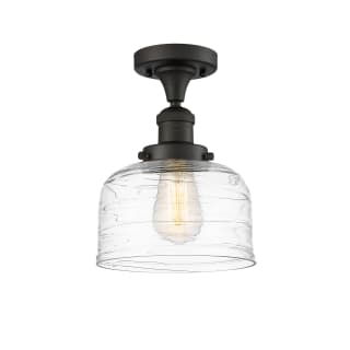 A thumbnail of the Innovations Lighting 517-1CH-12-8 Bell Semi-Flush Oil Rubbed Bronze / Clear Deco Swirl