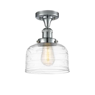 A thumbnail of the Innovations Lighting 517-1CH-12-8 Bell Semi-Flush Polished Chrome / Clear Deco Swirl