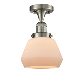 A thumbnail of the Innovations Lighting 517-1CH Fulton Brushed Satin Nickel / Matte White Cased