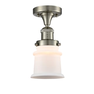 A thumbnail of the Innovations Lighting 517-1CH Small Canton Brushed Satin Nickel / Matte White Cased