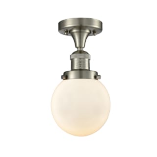 A thumbnail of the Innovations Lighting 517-1CH-6 Beacon Brushed Satin Nickel / Matte White Cased