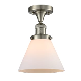 A thumbnail of the Innovations Lighting 517-1CH Large Cone Brushed Satin Nickel / Matte White Cased