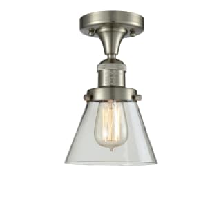 A thumbnail of the Innovations Lighting 517-1CH Small Cone Brushed Satin Nickel / Clear