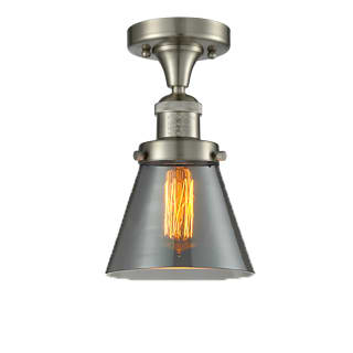 A thumbnail of the Innovations Lighting 517-1CH Small Cone Brushed Satin Nickel / Smoked