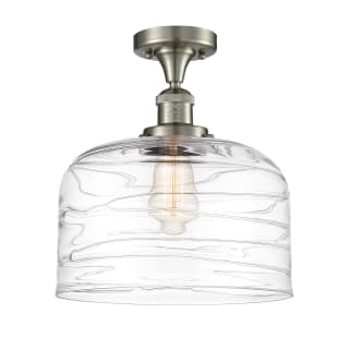 A thumbnail of the Innovations Lighting 517-1CH-12-12-L Bell Semi-Flush Brushed Satin Nickel / Clear Deco Swirl