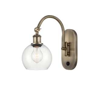 A thumbnail of the Innovations Lighting 518-1W-12-6 Athens Sconce Antique Brass / Clear