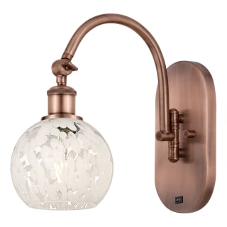 A thumbnail of the Innovations Lighting 518-1W-12-6-White Mouchette-Indoor Wall Sconce Antique Copper / White Mouchette