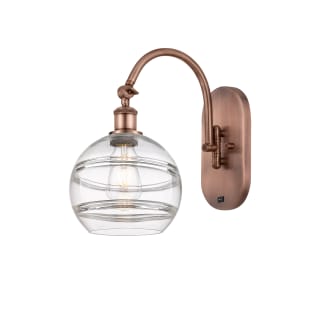 A thumbnail of the Innovations Lighting 518-1W-13-8 Rochester Sconce Antique Copper / Clear