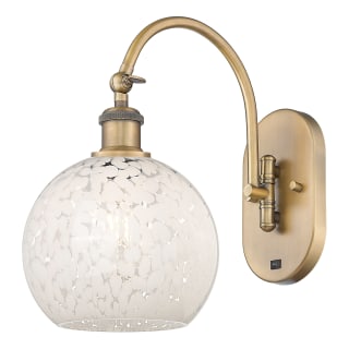 A thumbnail of the Innovations Lighting 518-1W-14-8-White Mouchette-Indoor Wall Sconce Brushed Brass / White Mouchette