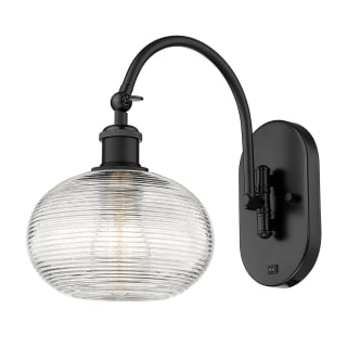 A thumbnail of the Innovations Lighting 518-1W-12-8 Ithaca Sconce Matte Black / Clear Ithaca