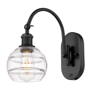 A thumbnail of the Innovations Lighting 518-1W-11-6 Rochester Sconce Matte Black / Clear